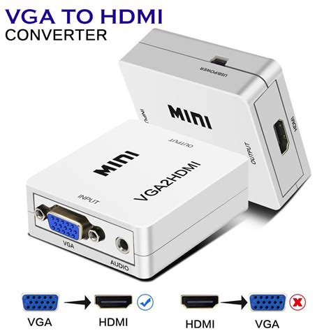 Mini HD VGA2AV Video Converter Box AV RCA .